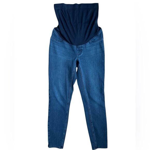 SPANX Mama Ankle Maternity Jean-ish Leggings Size M Stretch Denim - Picture 4 of 6